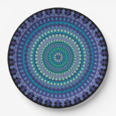 Mandala Blue und Green Party Pappteller (Vorderseite)