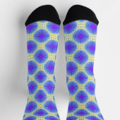 Mandala Blue Yellow Pink Pattern Socken (Oben)