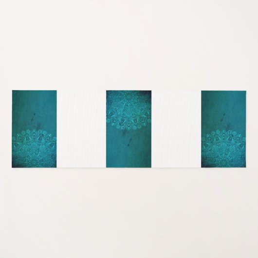 Mandala Blue Yoga Meditation Yogamatte (Vorderseite (Horizontal))