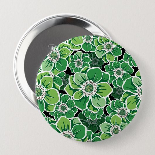 Mandala-Blume 3 Button (Vorne & Hinten)