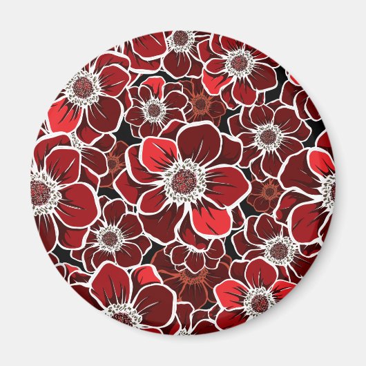 Mandala-Blume 4 Magnet (Vorne)