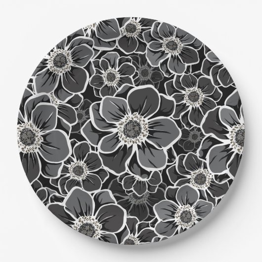Mandala-Blume 5 Pappteller (Vorderseite)