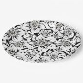 Mandala-Blume 6 Pappteller (Schrägansicht)