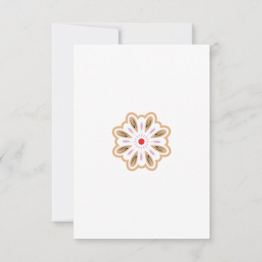 Mandala Blume Art Print | Boho Decor Dankeskarte (Rückseite)