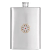 Mandala Blume Art Print | Boho Decor Flachmann (Vorderseite)