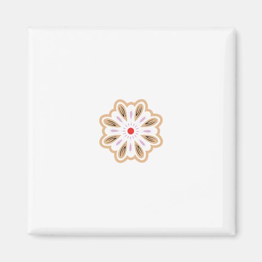 Mandala Blume Art Print | Boho Decor Magnet (Vorne)