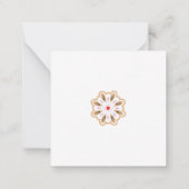 Mandala Blume Art Print | Boho Decor Mitteilungskarte (Rückseite)