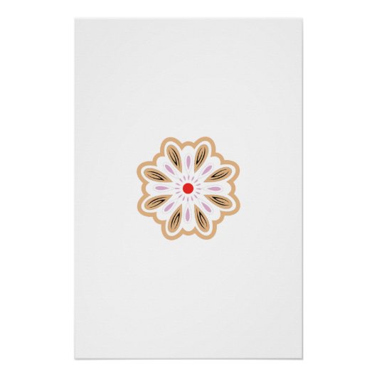 Mandala Blume Art Print | Boho Decor Poster (Vorderseite)