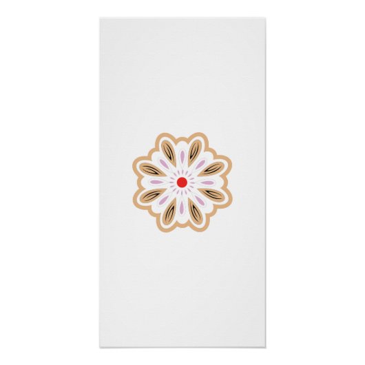 Mandala Blume Art Print | Boho Decor Poster (Vorderseite)