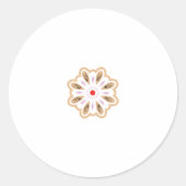 Mandala Blume Art Print | Boho Decor Runder Aufkleber (Vorderseite)