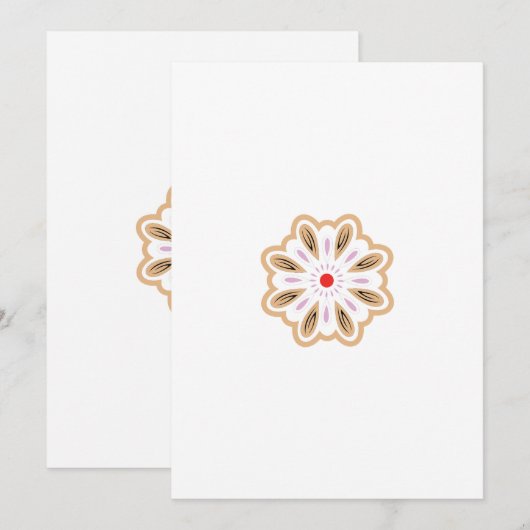 Mandala Blume Art Print | Boho Decor Save The Date (Vorne/Hinten)