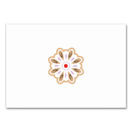 Mandala Blume Art Print | Boho Decor Tischnummer (Rückseite)