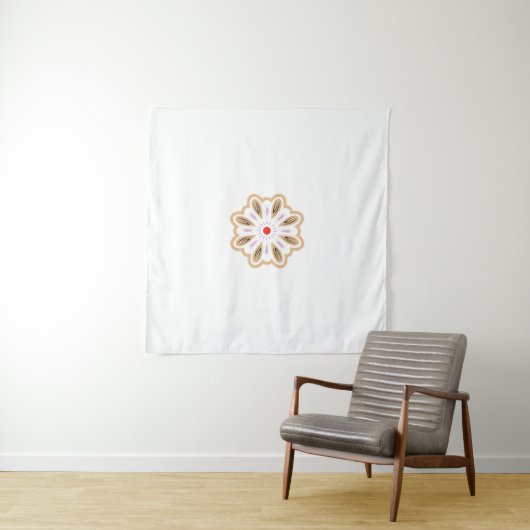 Mandala Blume Art Print | Boho Decor Wandteppich (Beispiel (Horizontal))