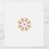 Mandala Blume Art Print | Boho Decor Weinetikett (Einzelnes Label)