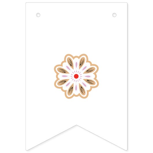 Mandala Blume Art Print | Boho Decor Wimpelkette (Dritte Fahne)