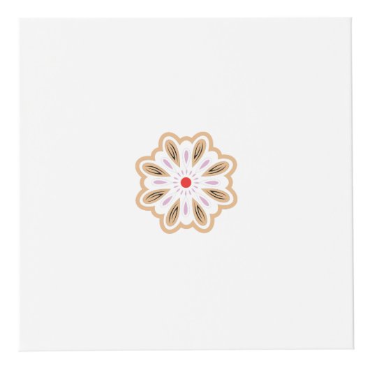 Mandala Blume Art Print | Boho Decor Würfel (Rechts)