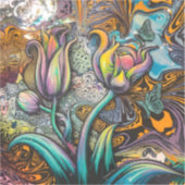 Mandala Blume Aufkleber (Vorderseite)