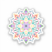 Mandala Blume Aufkleber (Vorderseite)