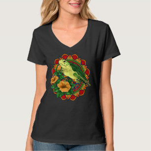 Mandala-Blume aus Polynesien (Hawaii) T-Shirt
