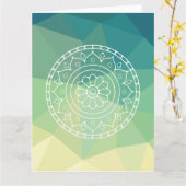 Mandala Blume Boho Ethnic Design Karte (Gelbe Blume)