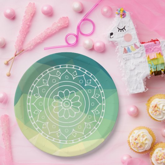 Mandala Blume Boho Inspiration Pappteller (Party)
