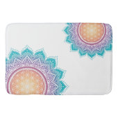 Mandala Blume der Lebenssonne Badematte (Vorderseite)
