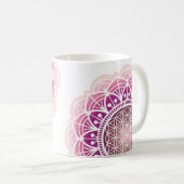 Mandala - Blume des Lebens - Rose Kaffeetasse (VorderseiteRechts)