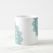 Mandala Blume des Lebens türkis spirituell Kaffeetasse (Mittel)
