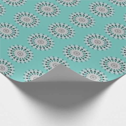 Mandala Blume Design Pattern Geschenkpapier (Ecke)