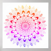 Mandala Blume Design Poster (Vorne)