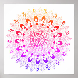 Mandala Blume Design Poster
