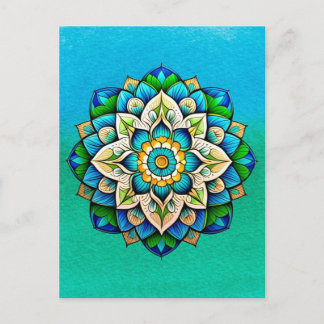 Mandala / Blume Design Postkarte