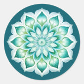 Mandala / Blume Design Runder Aufkleber (Vorderseite)