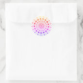 Mandala Blume Design Runder Aufkleber (Tasche)