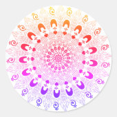 Mandala Blume Design Runder Aufkleber (Vorderseite)