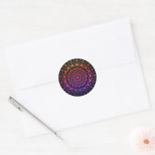 Mandala Blume Design Runder Aufkleber (Umschlag)