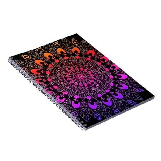 Mandala Blume Design Sketch Art Notizblock (Rechte Seite)