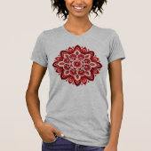 Mandala / Blume Design T-Shirt (Vorderseite)