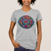 Mandala / Blume Design T-Shirt (Vorderseite)