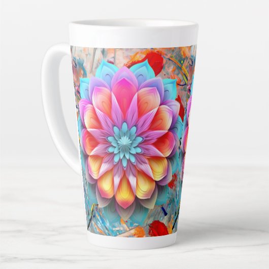 Mandala Blume Design Tasse (Linke Ecke)