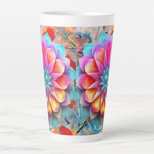 Mandala Blume Design Tasse (Vorderseite)