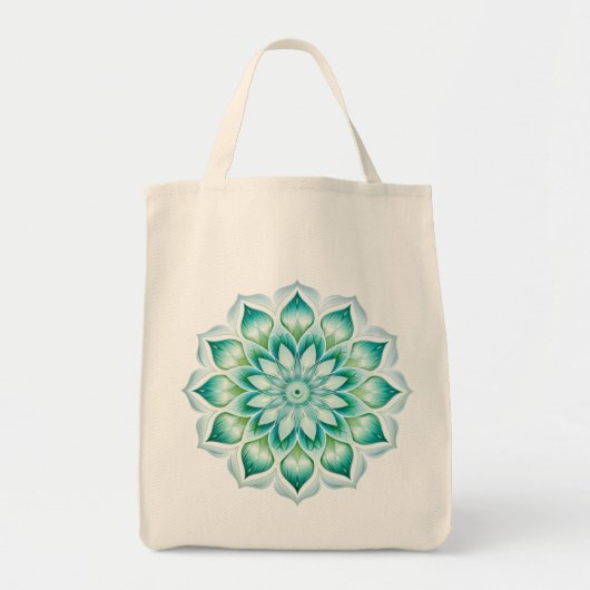 Mandala / Blume Design Tragetasche (Vorne)