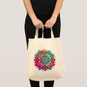Mandala / Blume Design Tragetasche (Vorderseite (Produkt))