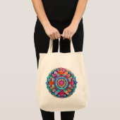 Mandala / Blume Design Tragetasche (Vorderseite (Produkt))