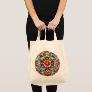Mandala / Blume Design Tragetasche
