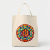 Mandala / Blume Design Tragetasche (Vorne)