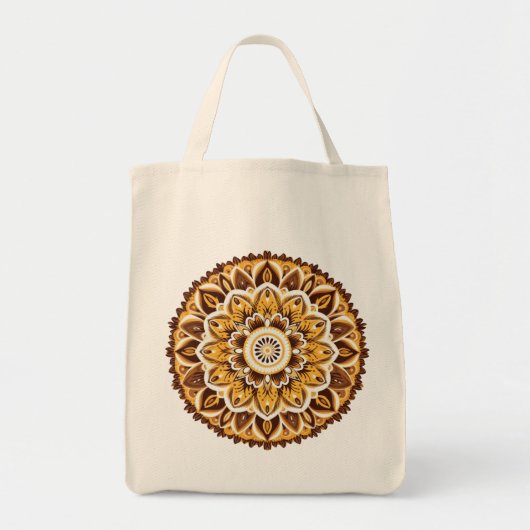 Mandala / Blume Design Tragetasche (Vorne)