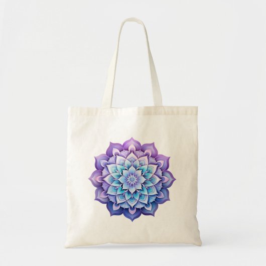 Mandala / Blume Design Tragetasche (Vorne)
