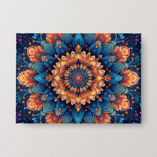 Mandala Blume Digital Art Style-23907 Button (Vorderseite)