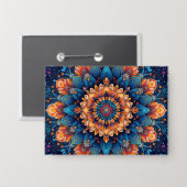 Mandala Blume Digital Art Style-23907 Button (Vorderseite/Rückseite)